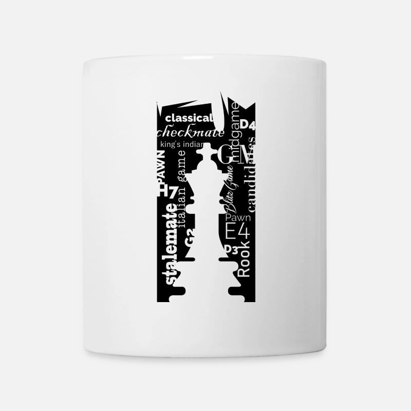 Chess King Typographie Police Design Icône Logo - Mug blanc - blanc
