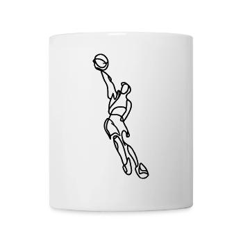 Basketballspieler Skizze - Tasse - Weiß - Vorne