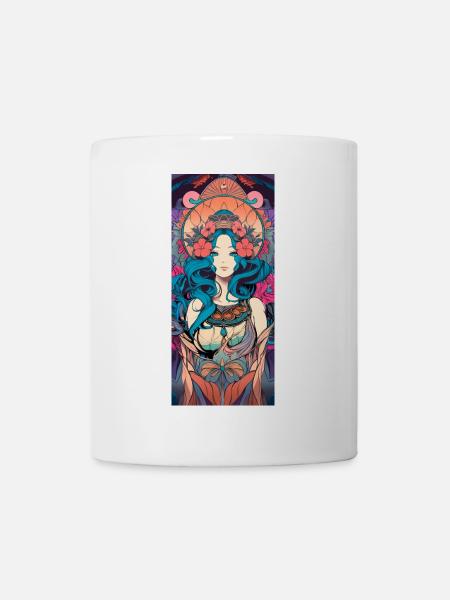 60s Psychedelic Rock Poster Art Nouveau Art Nouveau - Mug - white