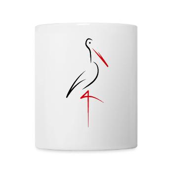 Cigogne - Mug blanc - blanc - Devant