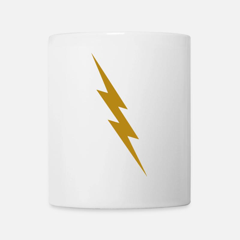 Goldener Blitz - Tasse - Weiß