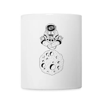 Astronaut und Yoga - Tasse - Weiß - Vorne