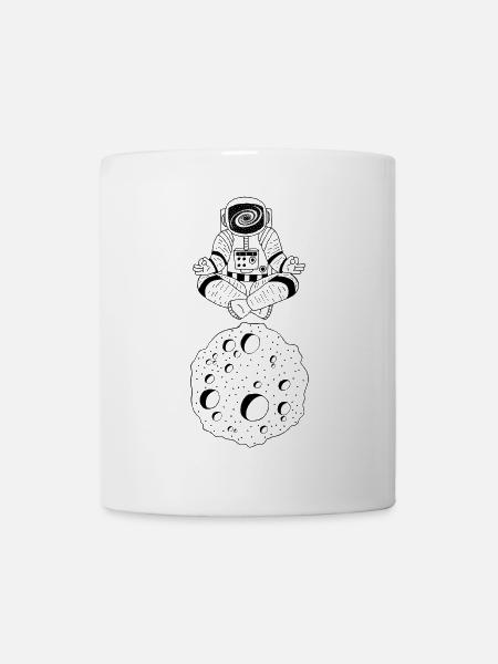 Astronaut und Yoga - Tasse - Weiß