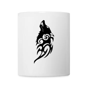 Loup noir fantôme de la forêt - Mug blanc - blanc - Devant