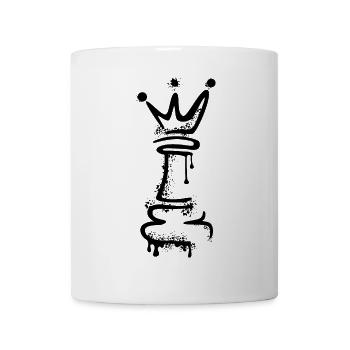 Schach König Graffiti Schachspieler Verein Symbol - Tasse - Weiß - Vorne