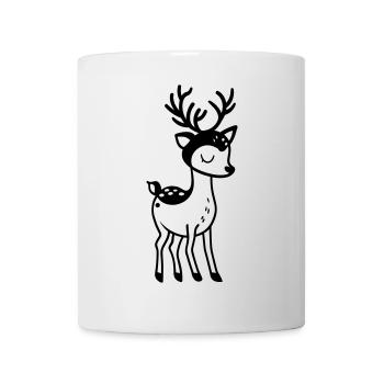 Hirsch - Tasse - Weiß - Vorne