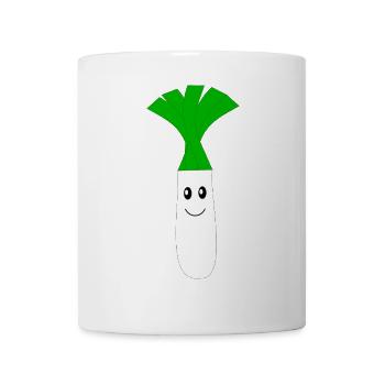 Kawaii Lauch Kawaii Früchte Kawaii Gemüse - Tasse - Weiß - Vorne