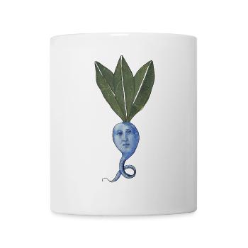 Blaue Beete - Tasse - Weiß - Vorne