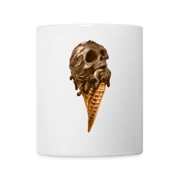 Softeis mit ätherischem Totenkopf - Tasse - Weiß - Vorne