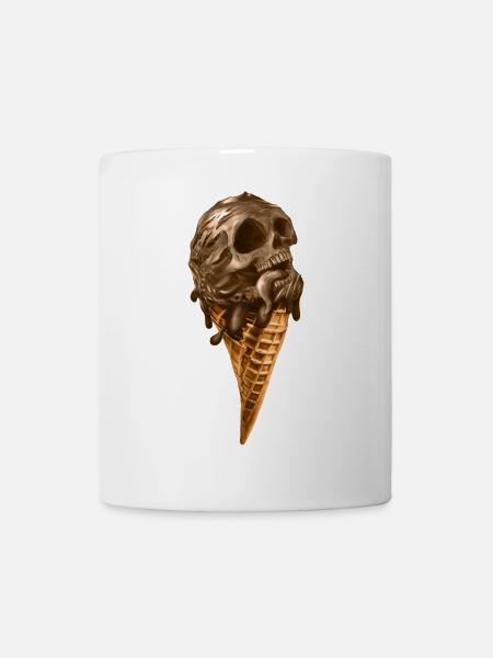 Glace molle avec crâne éthéré - Mug blanc - blanc