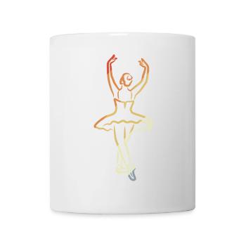 Ballerina Sketch Vintage Look - Mug - white - Front