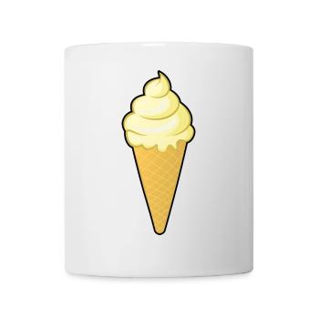 Vanille Eis Kostüme Eiscreme Eistüte Vanilleeis - Tasse - Weiß - Vorne
