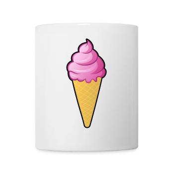 Himbeeren Eis Kostüme Eiscreme Himbeereis Eistüte - Tasse - Weiß - Vorne