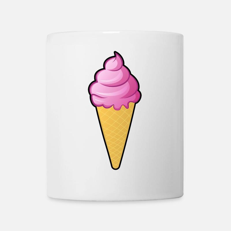 Himbeeren Eis Kostüme Eiscreme Himbeereis Eistüte - Tasse - Weiß