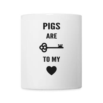 Pigs are the key to my heart - Mug - white - Front