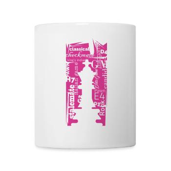 Schachkönig scratch pink - Schachspieler Verein - Tasse - Weiß - Vorne