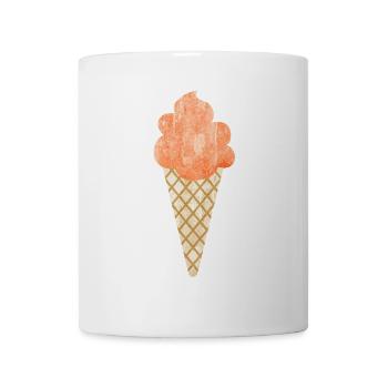 Crème glacée Gaufre d’été Crème glacée molle Crème glacée Sucré fruité - Mug blanc - blanc - Devant