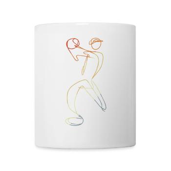Cricket Bowler Vintage Look - Tasse - Weiß - Vorne
