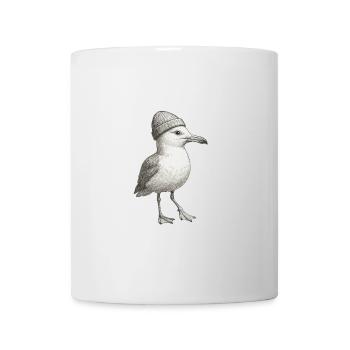Moin Bonnet North Sea Seagull Noir Blanc - Mug blanc - blanc - Devant