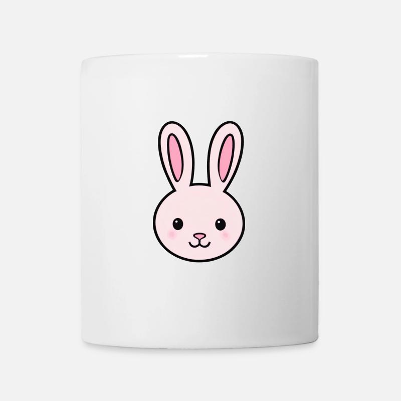 Cartoon Hase Logo - Tasse - Weiß