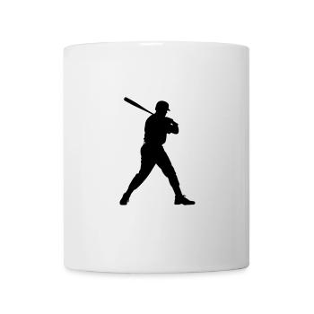Icône de l’homme de baseball - Mug blanc - blanc - Devant