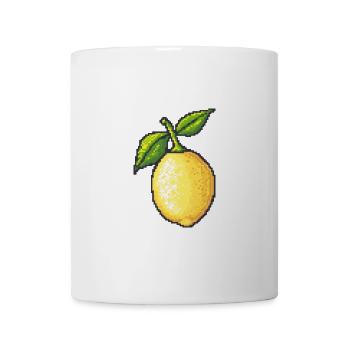 Zitrone Pixel Gamer - Tasse - Weiß - Vorne
