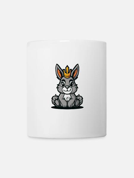 Hase Comic Krone - Tasse - Weiß