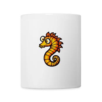 Hippocampe Halloween Bande dessinée Zombie - Mug blanc - blanc - Devant