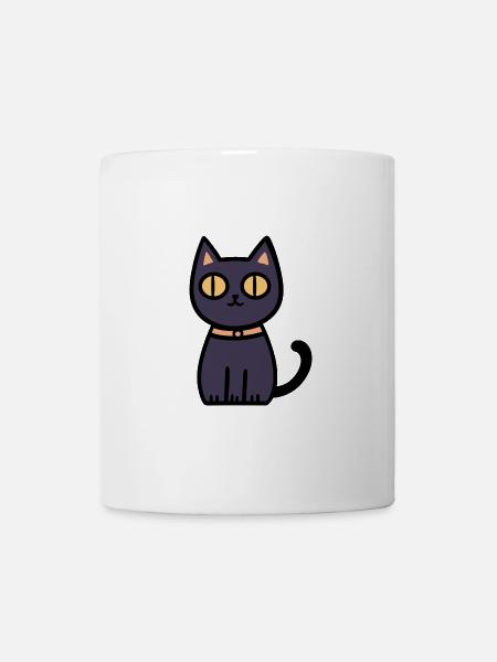 Katze Halloween Kater - Tasse - Weiß