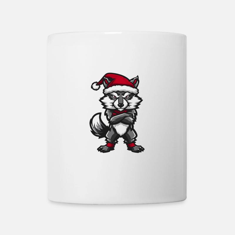 Loup Noël - Mug blanc - blanc
