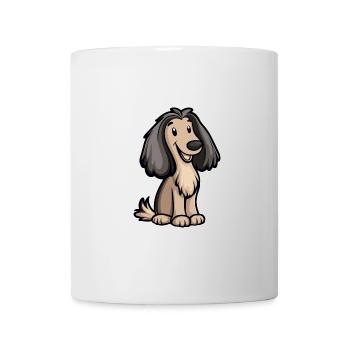 Chien Afghan Chien Bande Dessinée Bébé - Mug blanc - blanc - Devant