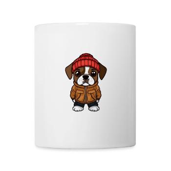 Chien Boxer Hiver - Mug blanc - blanc - Devant