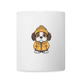Saint Bernard Hund Winter - Tasse - Weiß - Vorne