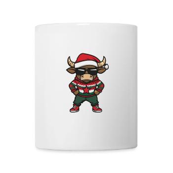 Taureau Noël Noël Taureau - Mug blanc - blanc - Devant
