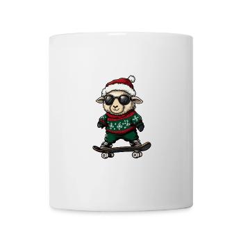 Mouton Noël Drôle - Mug blanc - blanc - Devant