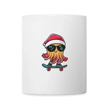 Méduse Noël drôle - Mug blanc - blanc - Devant