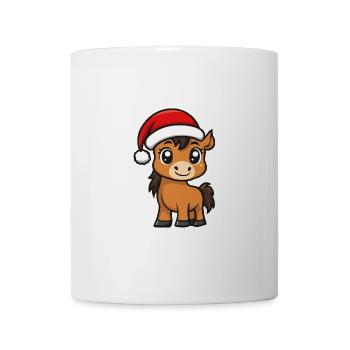 Pferd Weihnachten Niedlich - Tasse - Weiß - Vorne