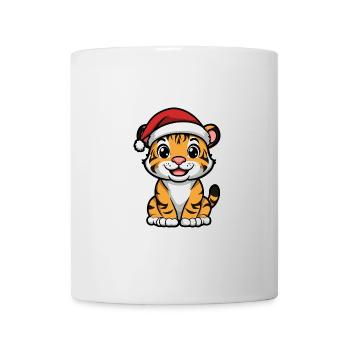 Tiger Weihnachten Niedlich - Tasse - Weiß - Vorne