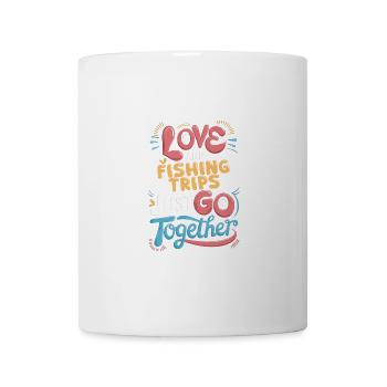 Liebe und Angelausflüge passen perfekt zusammen - Tasse - Weiß - Vorne