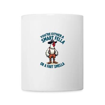 Vous êtes soit un gars intelligent, soit un pet qui sent bon - Mug blanc - blanc - Devant