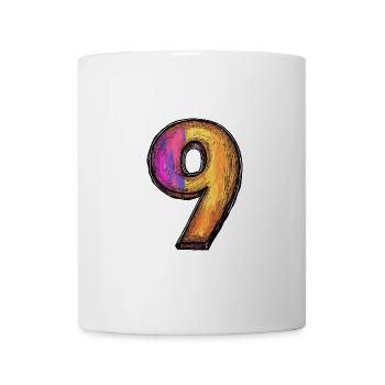 9 Symbole numérique - Mug blanc - blanc - Devant