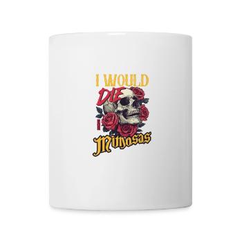 Je mourrais pour les mimosas crâne Roses Design - Mug blanc - blanc - Devant