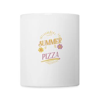 Bring On Summer And Bring On Pizza Fun Vibes - Mug - white - Front