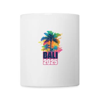 Bali 2025 Urlaub Palmen - Tasse - Weiß - Vorne