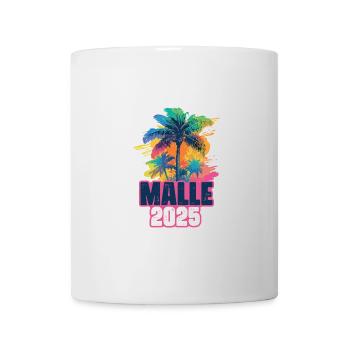 Malle 2025 Urlaub Palmen - Tasse - Weiß - Vorne