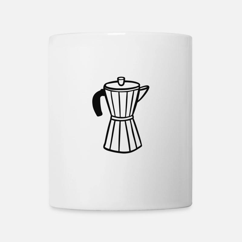 Kaffeekanne Grafik Abstrakt - Tasse - Weiß