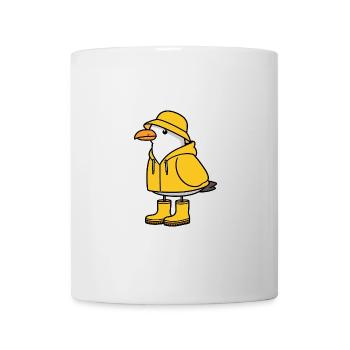 North Sea Rain Seagull Bottes en caoutchouc imperméables jaunes - Mug blanc - blanc - Devant