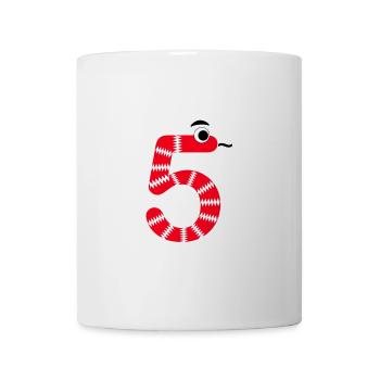 Number 5 Snake Red Kids - Mug - white - Front