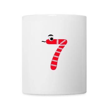 Number 7 Snake Red Kids - Mug - white - Front