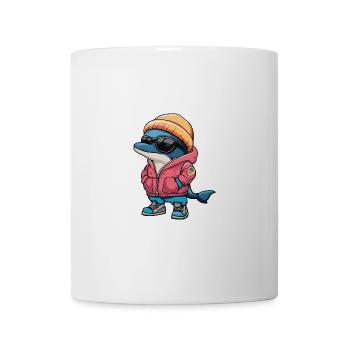 Dolphin Winter Comic - Mug - white - Front